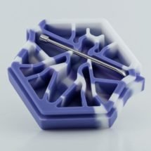 Buzzed Silicone Container with Stainless Steel Tool (Purple)